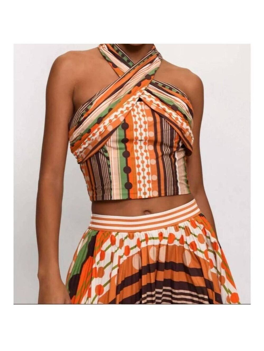 NWT Hurch Suri Halter Top Smocked Back Size Small